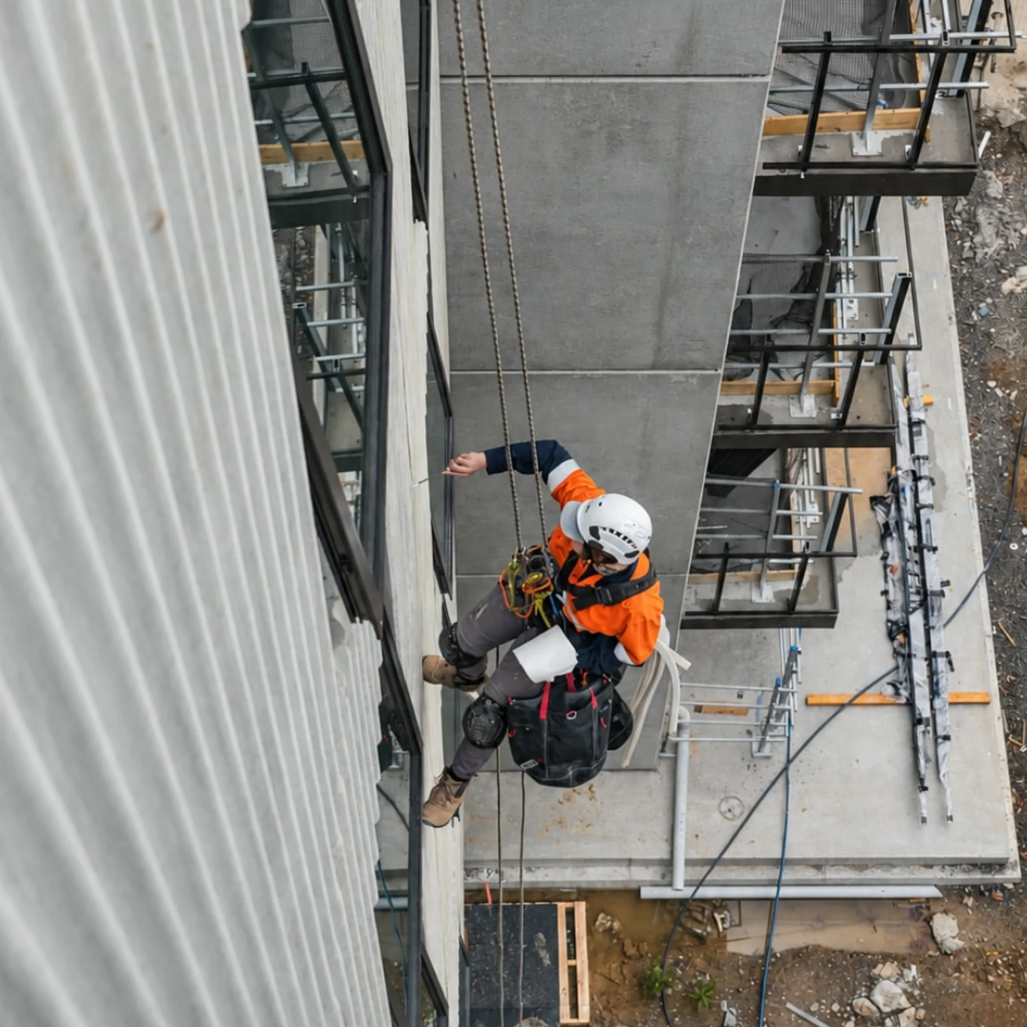 safe rope-based facade access at height