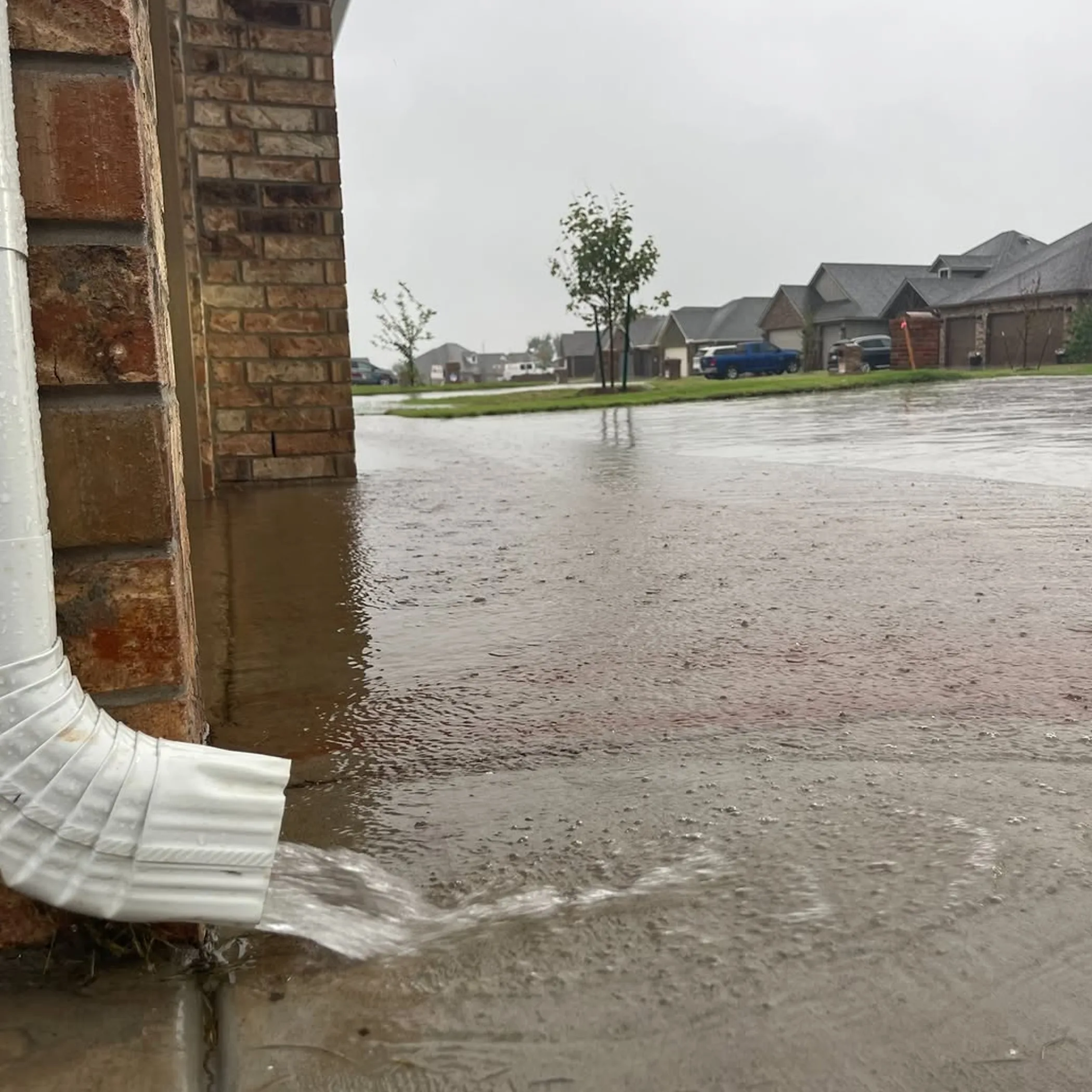 heavy rain causing residential drainage issues