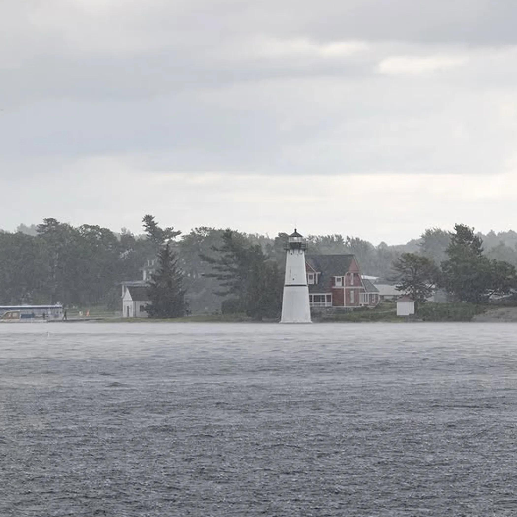 stormy island weather and lighthouse